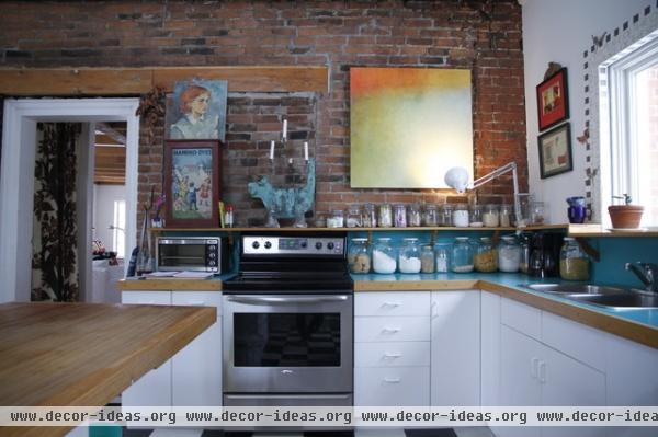 eclectic kitchen by Esther Hershcovich