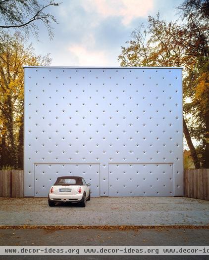 contemporary garage and shed Barcode House, MVRDV