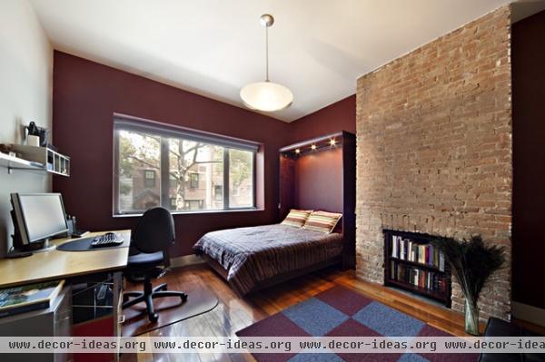 modern bedroom Conselyea - guest room murphy bed down