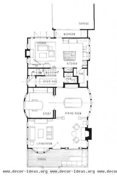 craftsman floor plan Santa Monica Beach House