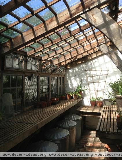 Restoration House, Rochester, England Brick built greenhouse interior