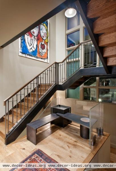 contemporary staircase by Castanes Architects PS