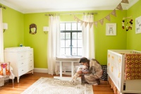 Color and Pattern Play in a Happy New Nursery