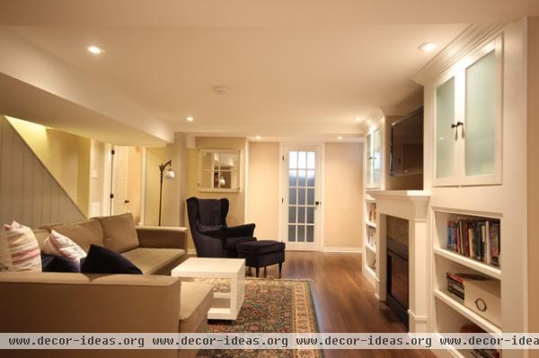 traditional basement by OakWood Renovation Experts