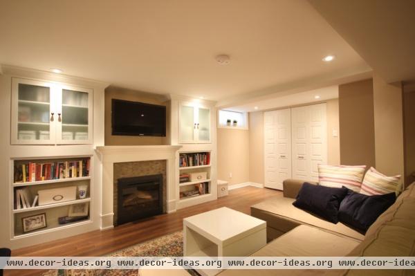 traditional basement by OakWood Renovation Experts