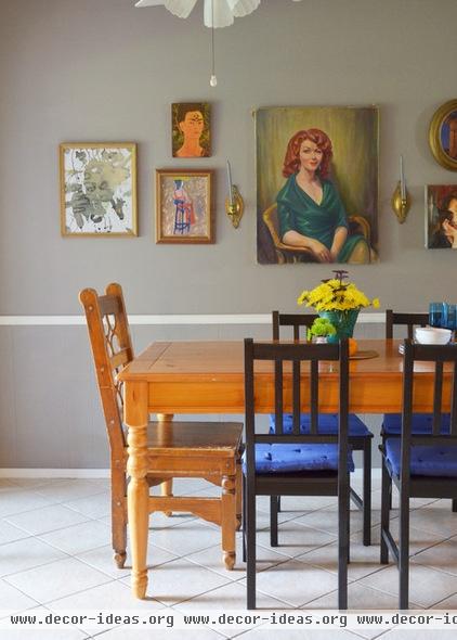 eclectic dining room by Sarah Greenman