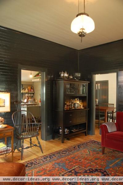 farmhouse living room by Tim Cuppett Architects