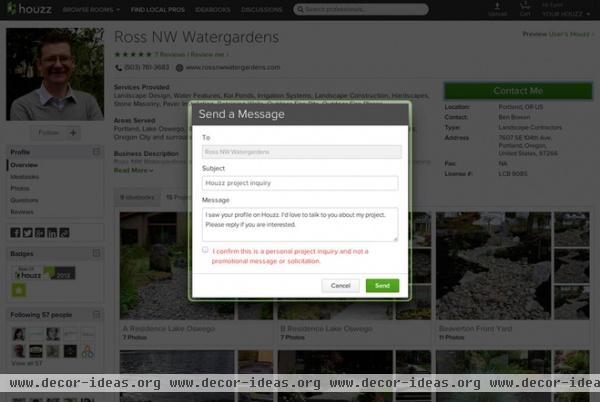 Effective Messaging: Contacting a Pro on Houzz