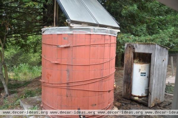 Nearly completed water tank bathroom