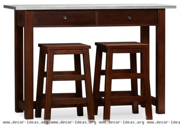 contemporary bar tables by Pottery Barn