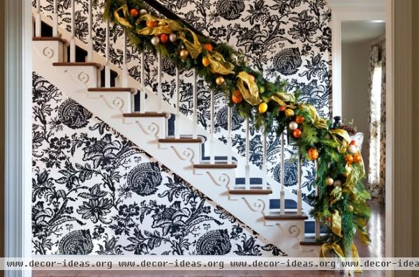 eclectic staircase by Tobi Fairley Interior Design