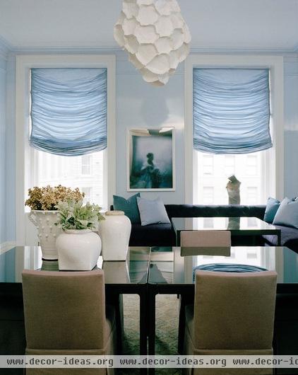 transitional dining room by Rizzoli New York