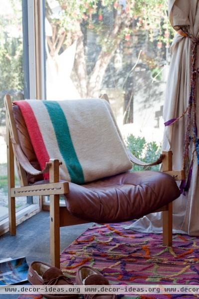 eclectic porch Vintage chair