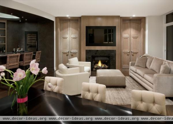 modern living room by Robert J Erdmann Design, LLC