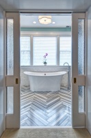 Art Deco Style Meets Modern Sensibility in a Glamorous Master Bath