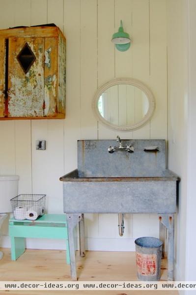 farmhouse bathroom by Corynne Pless