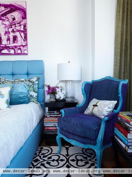 eclectic bedroom by Michael Tavano Design