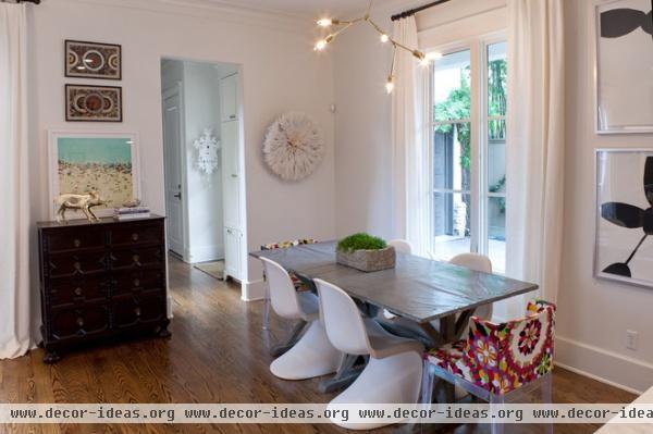 contemporary dining room by Sally Wheat Interiors