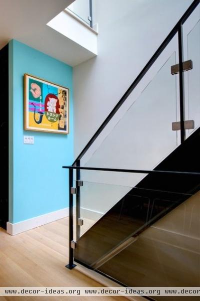 eclectic staircase by Andrew Snow Photography