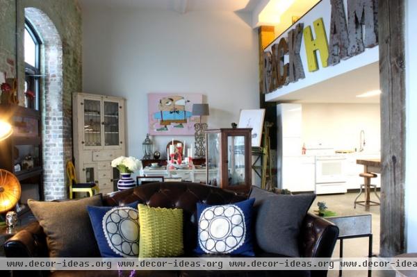 eclectic living room by Adam Breaux