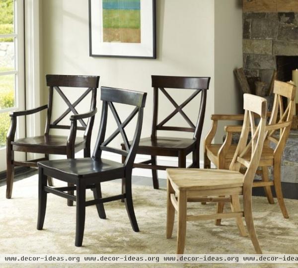 traditional dining chairs and benches by Pottery Barn