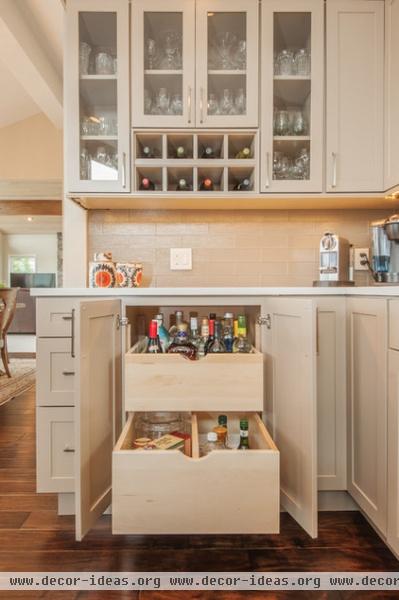 transitional kitchen by Kayron Brewer, CKD, CBD / Studio K B