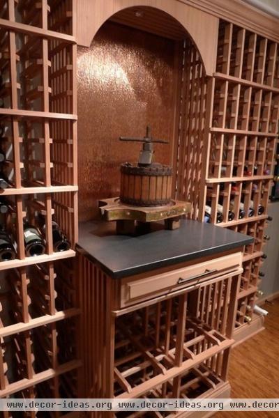 contemporary wine cellar by Grande Interiors