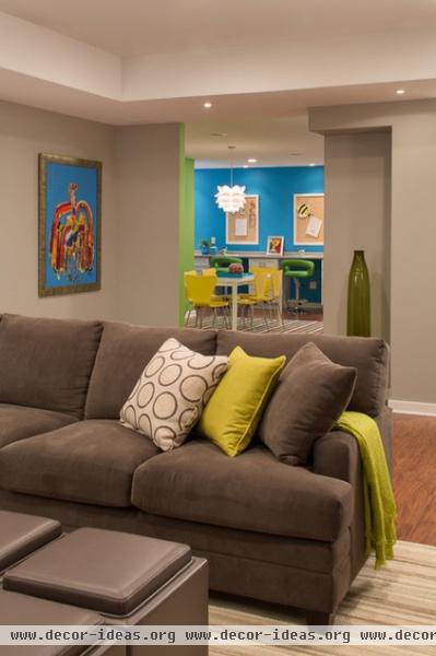 contemporary family room by Grande Interiors