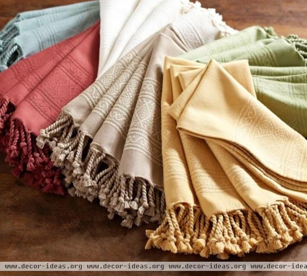 traditional table linens by Pottery Barn