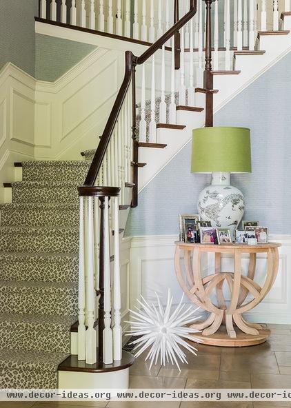 eclectic staircase by Hudson Interior Design