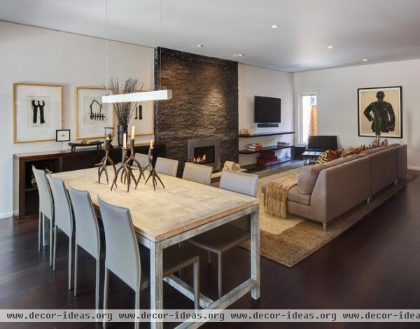 contemporary dining room by Bruns Architecture