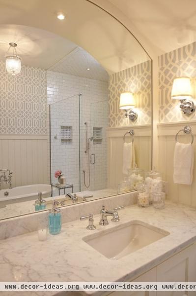 beach style bathroom by Francesca Owings Interior Design