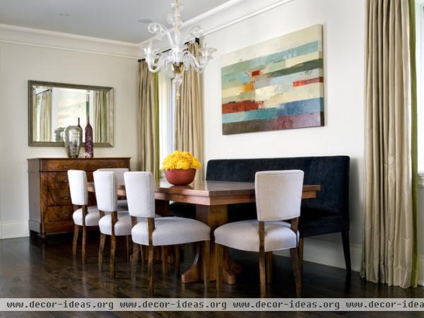 contemporary dining room by Lisa Ferguson Interior Design