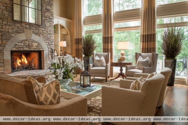 traditional living room by Regas Interiors, LLC