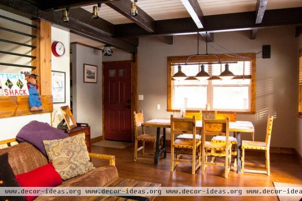 rustic dining room by J. Tight Interiors