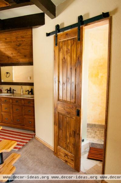 rustic bathroom by J. Tight Interiors