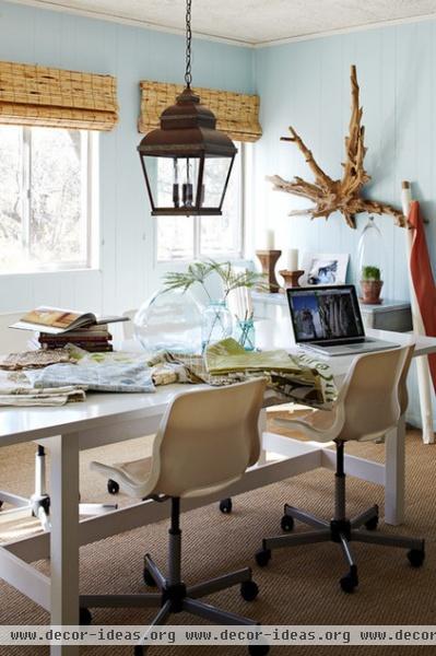 eclectic home office by Lauren Liess Interiors