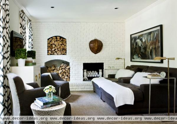 contemporary living room by Erica George Dines Photography