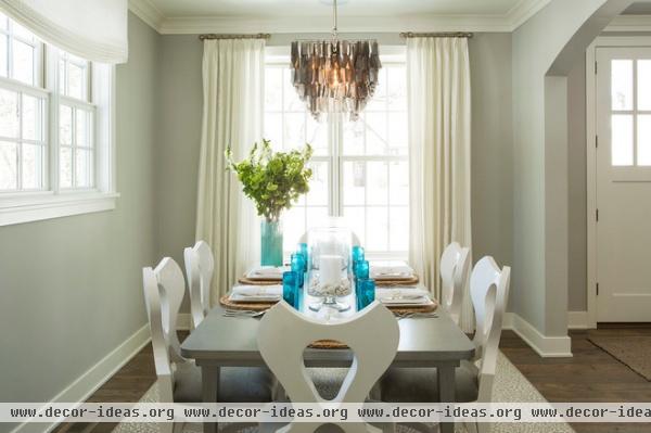 beach style dining room by Martha O'Hara Interiors