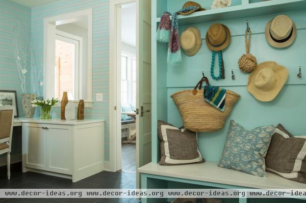 beach style home office by Martha O'Hara Interiors