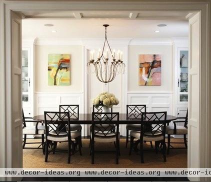 transitional dining room by Blue Tangerine Art