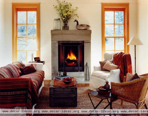 rustic living room by Bosworth Hoedemaker