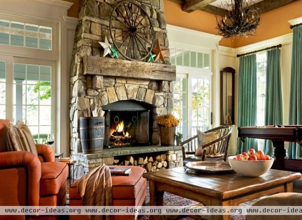 farmhouse family room by Crisp Architects