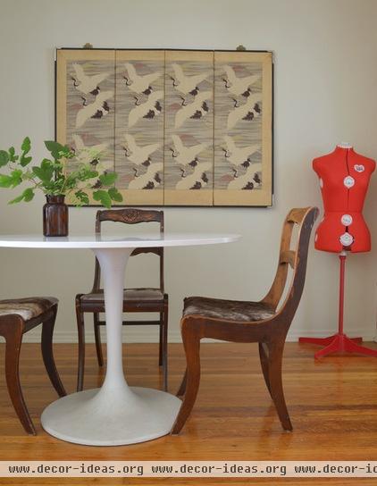 eclectic dining room by Sarah Greenman