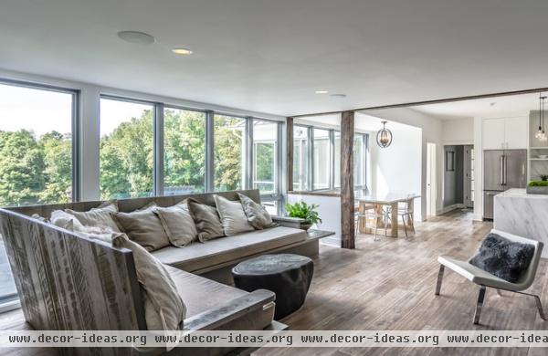 contemporary living room Circa 1700 in NY