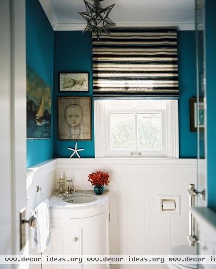 eclectic powder room by Hillary Thomas Designs