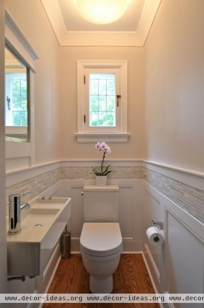 traditional powder room by Design Cube Inc.