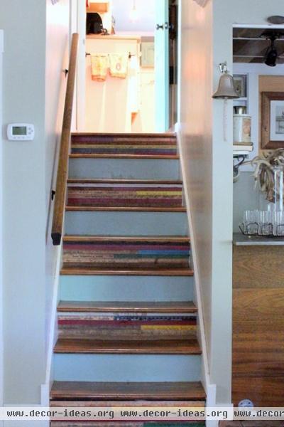 farmhouse staircase by Sara Bates