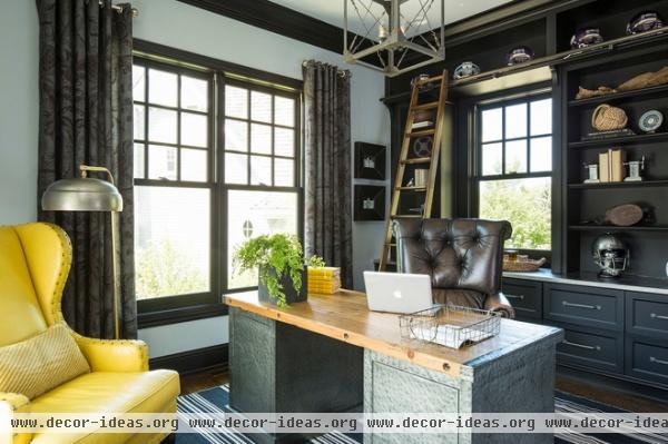 transitional home office by Martha O'Hara Interiors