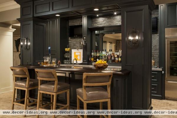 transitional wine cellar by Martha O'Hara Interiors